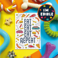 Scoff Paper Eat Eat Eat Repeat edible card